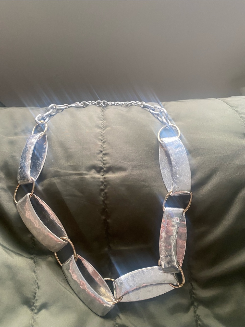 Silver-Tone and gold necklace